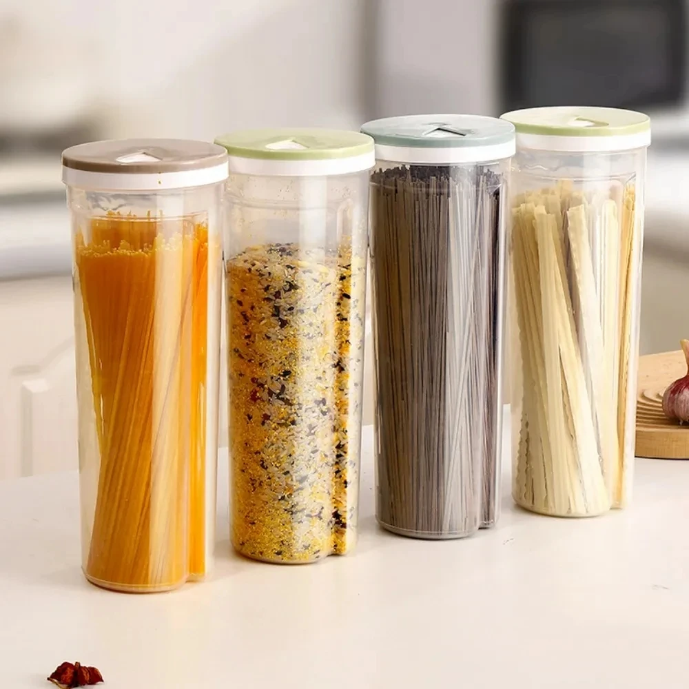 Dry Food Storage Container Kitchen Refrigerator Multigrain Plastic Tank Transparent Sealed Cans Noodle Box Bottle Canisters New