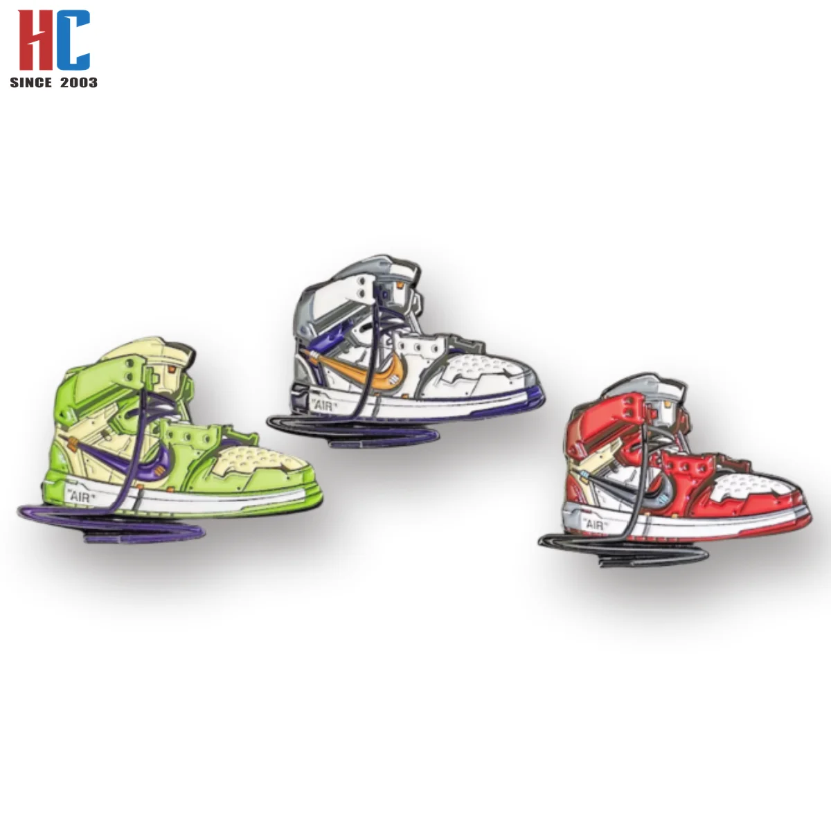 20 Years  Factory Custom Jor dan Shoe Sneaker Fashion hard enamel Lapel Pin