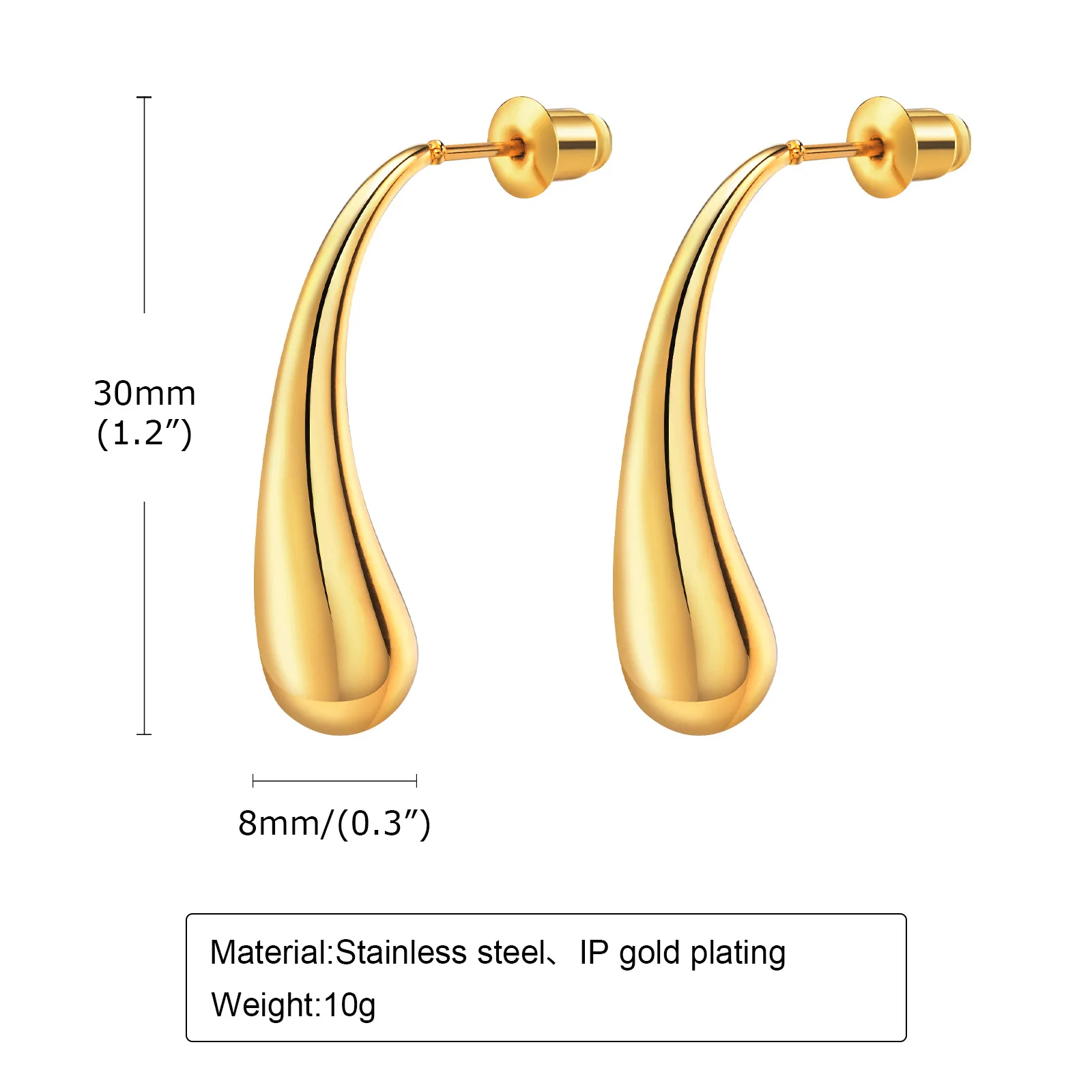 18K Gold Plated Twisted Chain Earring Fashion Geometric Gold Vintage Earrings 2024 Designer Earrings Stainless Steel