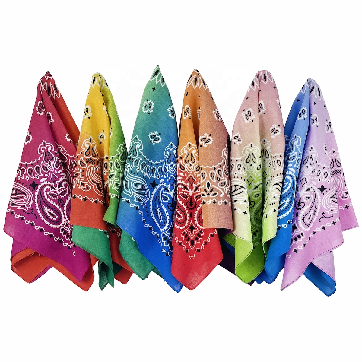 Custom Print Fashion Satin Colorful Neck Bandanas Bandana