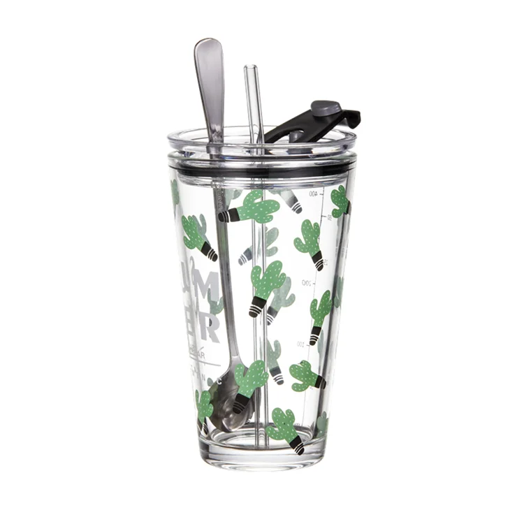  Customised sublimation tempered coffee printed glass mug cup with