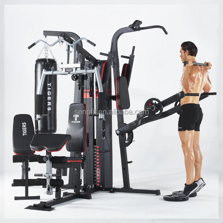 SENAOFIT home trainer body building kraftstation fitness multi gym mutli function station 4 station strength training equipment