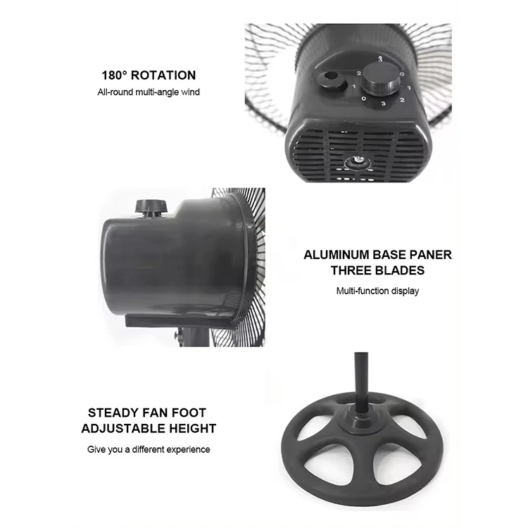 Height Adjustable Pedestal 10 Inch Stand Fan Ventilador Manufacturer
