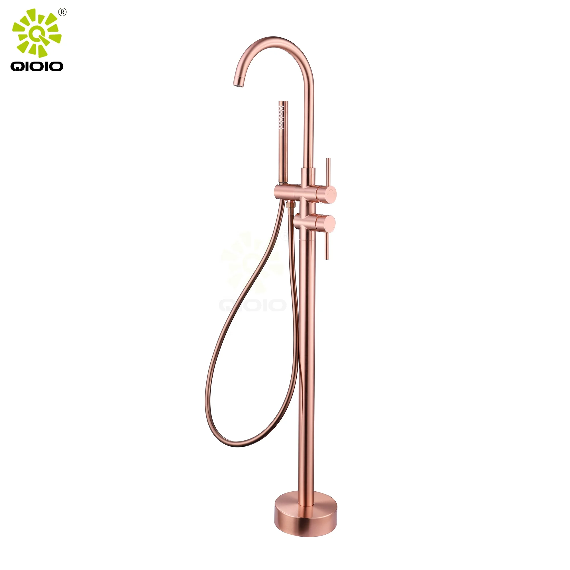 304 stainless steel mounted Free Standing Bath Shower Mixer bathroom upc floor stand bathtub faucet