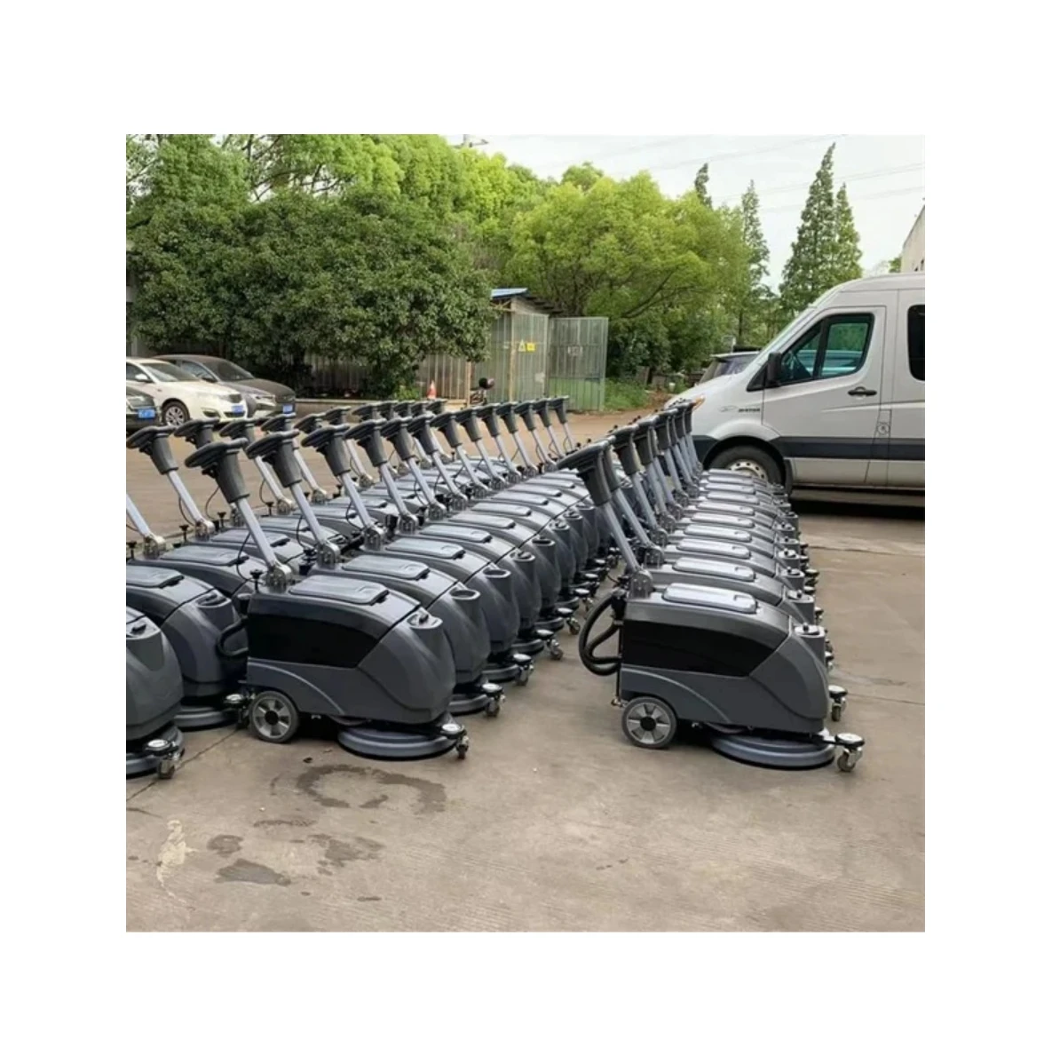 Portable Hand Self-propelled Push Floor Scrubber Mini Walk Behind Floor Scrubber Small  Floor Cleaning Machine