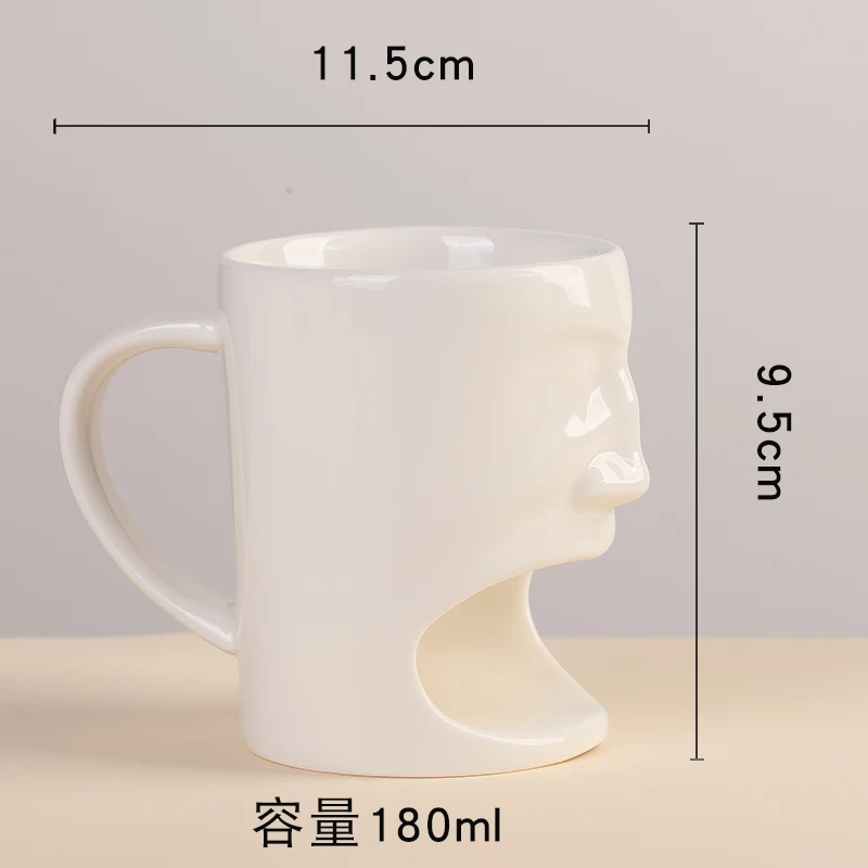 Custom Logo 180ML 220mML Ceramic Biscuits Sublimation Mugs White Coffee Tea Milk Cup porcelain cookie mug with holder
