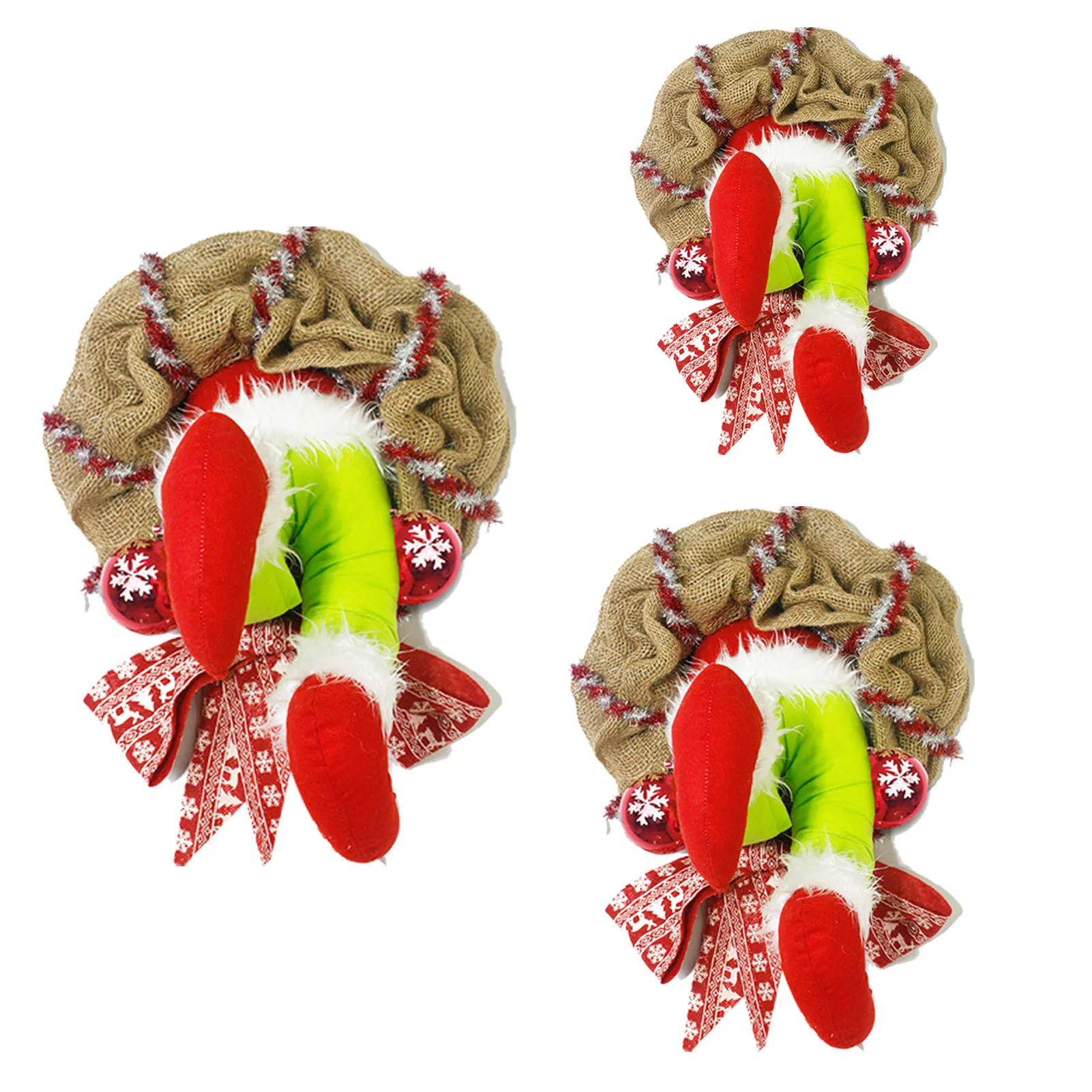 Cute Christmas thief style garland Christmas tree hanging garland non woven garland gift holiday decoration