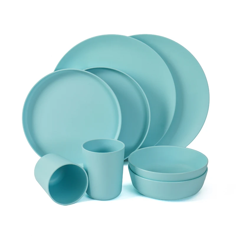100% Biodegradable PLA Dishwasher-Clean Picnic Cutlery Set Cup Soup Bowl Salad Plate Dinner Plate