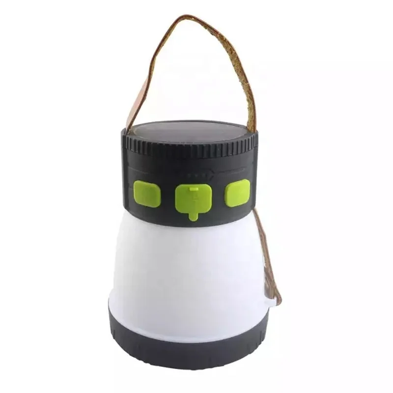 Outdoor IP55 Waterproof Solar & USB Rechargeable Camping Tent Lamp RGB High end Solar Camping Flashlight Lantern With Power Bank