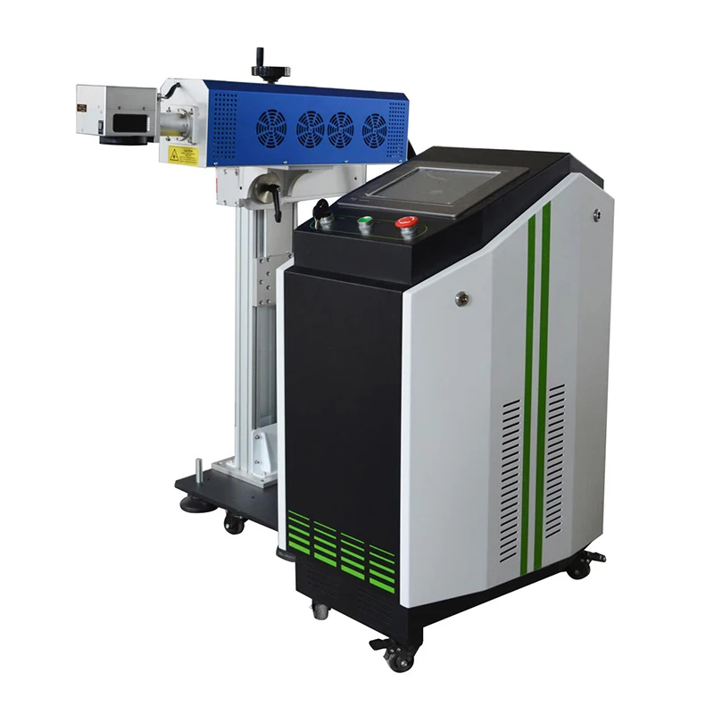 Desktop 30W CO2 Galvo Laser Marking Machine with RF Plastic Bag Flying Laser Source Supports AI DXF DST Formats Air Cooling