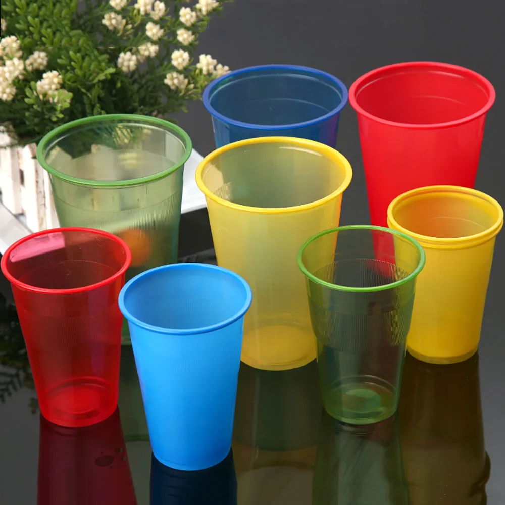 16oz Pet/PP Cup Disposable Plastic Cold Drinks Custom Ice White Party Plastic Cups Transparent Coffee Plastic with Lid