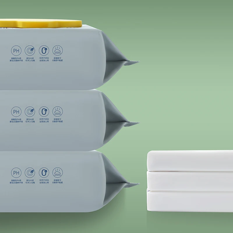 Toilet Moist Towel Tissue biodegradable cleaning wipes flushable wet wipes Soft and thick, wipe clean