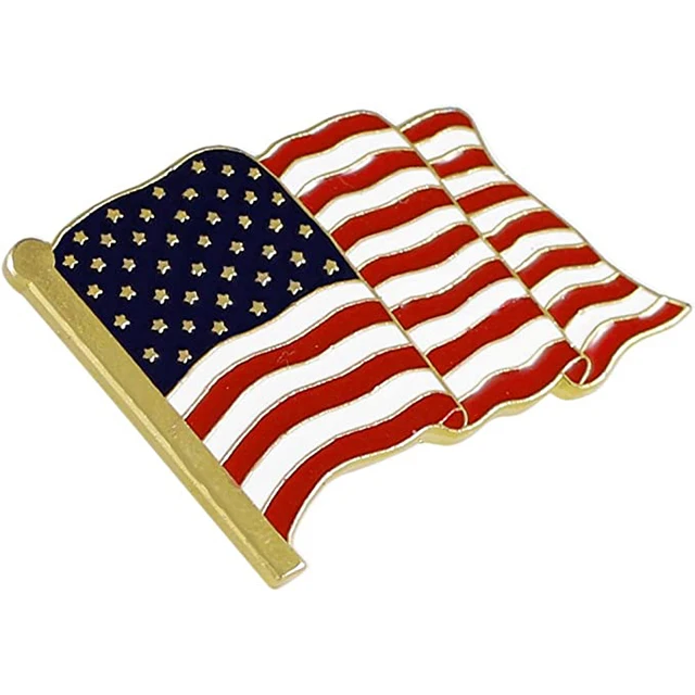 Manufacture Customized Metal Enamel Badge Pin Holiday Celebration Pin Souvenirs For USA