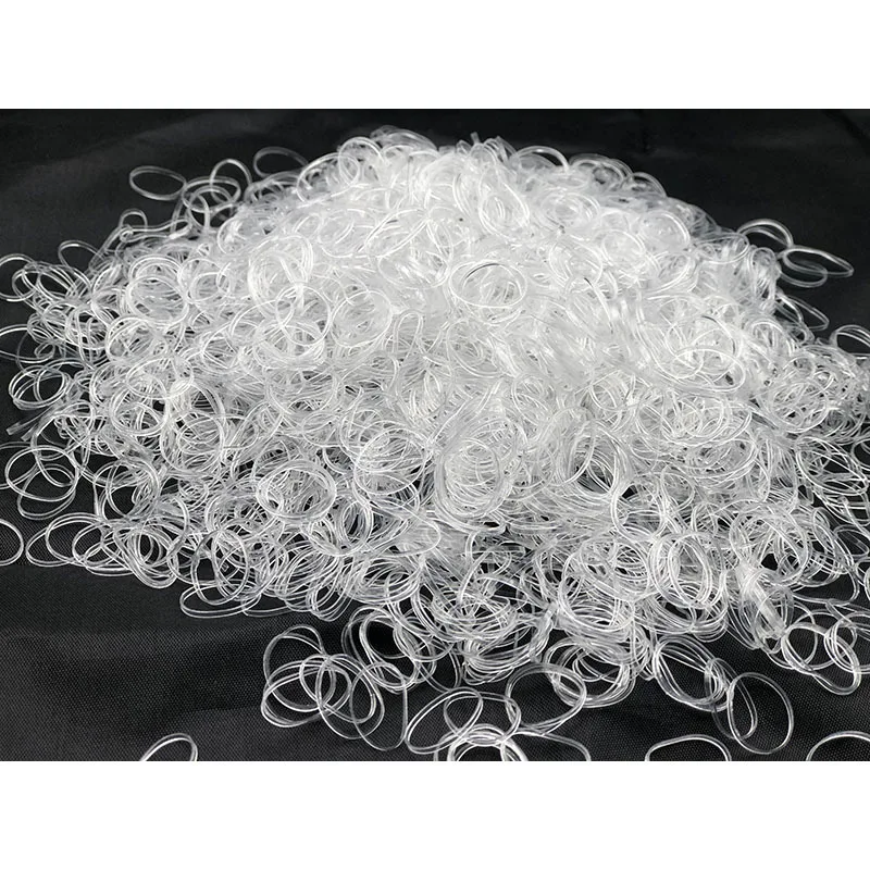 2000 Disposable Small Circles In A Package Sale Wholesale Price Black Thailand Rubber Band Bracelet Kit For Kids Hair