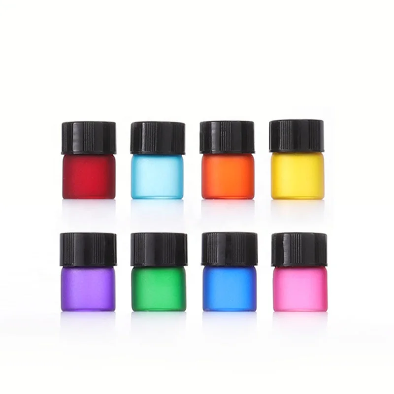 amber green blue pink transparent 1ml 2ml 3ml tester glass bottle sample glass vial mini glass bottles for perfume