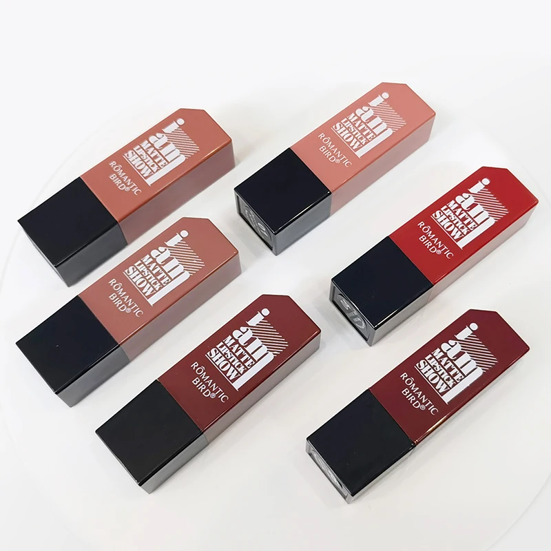 Colorete Lipstick Makeup Vendor Create Your Own Brand Matte Velvet Candy Scent Cream Shape Long Lasting Rouge