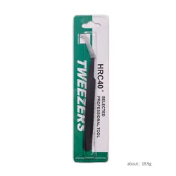 Nail art tools stainless steel elbow straight black nail tweezers