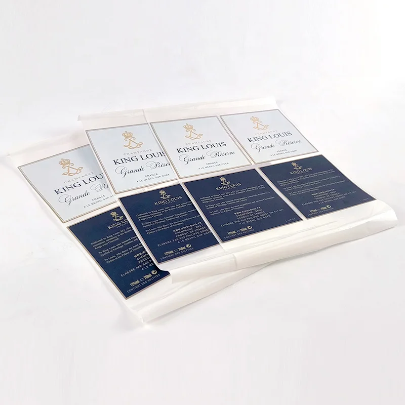 Sticker Bottle Labels Metal Custom And Luxury Sweet Private Holographic Roll For Bottles Material Wine Color Label Printing