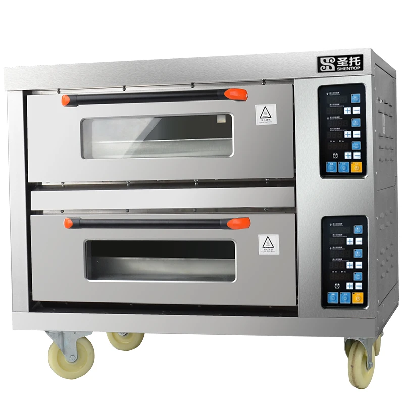 Baking horno Bakery equipment Commercial gas electric pizza oven for sale price,gas 2 3 deck industrial cake bread baking ovens