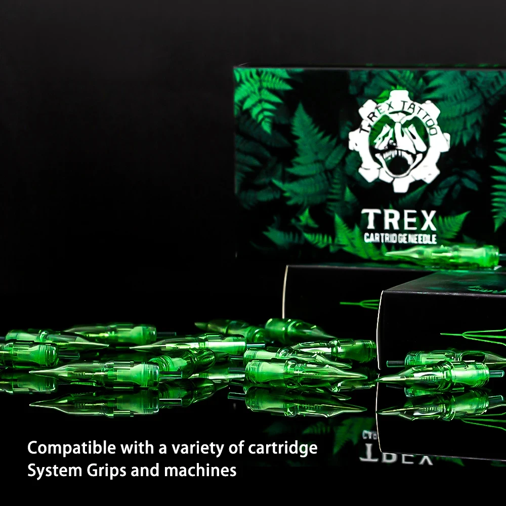 Ambition Sterilized Safety 20pcs 0.25mm/0.3mm/0.35mm Round Liner Disposable Cartridges Curved Magnum Tattoo Needles Wholesale