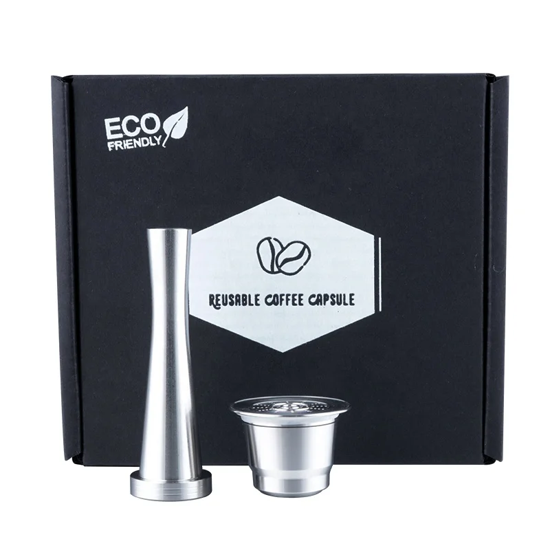 (1 Capsules + 1 Tamper) Essenza Mini Capsules Coffee Pods Reusable Empty Coffee Capsule