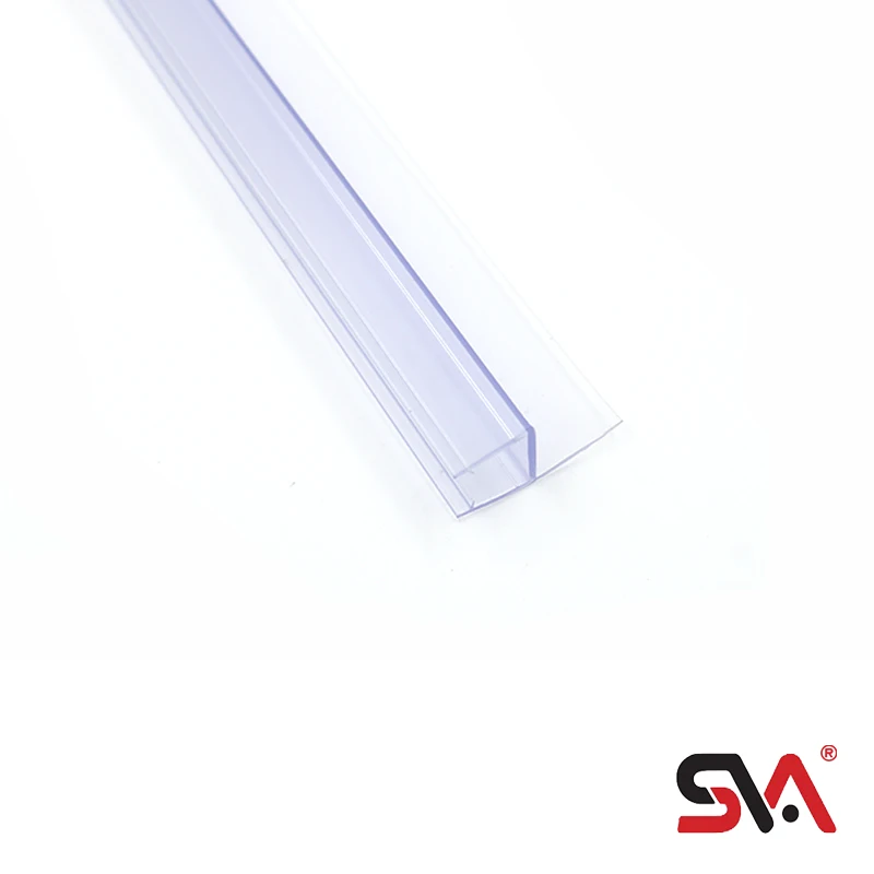 SVA-04 Tempered Glass Door Black Plastic Shower Door Fitting Transparent Rubber PVC Waterproof Strip