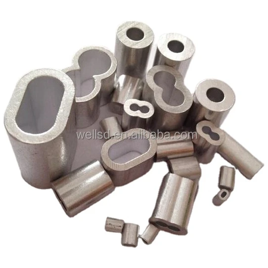 good quality OVAL ALUMINUM ALLOY FERRULES SWAGE SLEEVES FOR STEEL WIRE ROPE