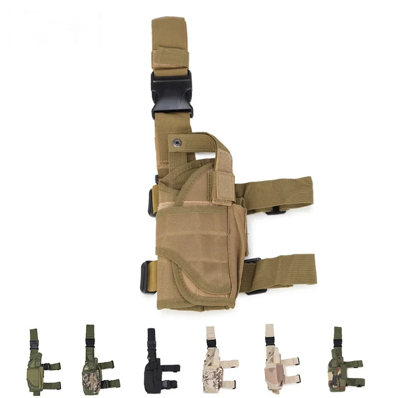 Tactical Drop Leg Gun Holster Nylon Gun Case Thigh Leg Holster Sheath