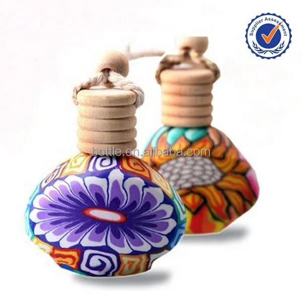 Car Diffuser Air Freshener Bottle Essential Oil Diffuser  Glass Perfume Diffuser Bottle with Wooden Caps
