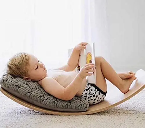 Wood Wobbel Balance Board Kid Yoga Board Curvy Board