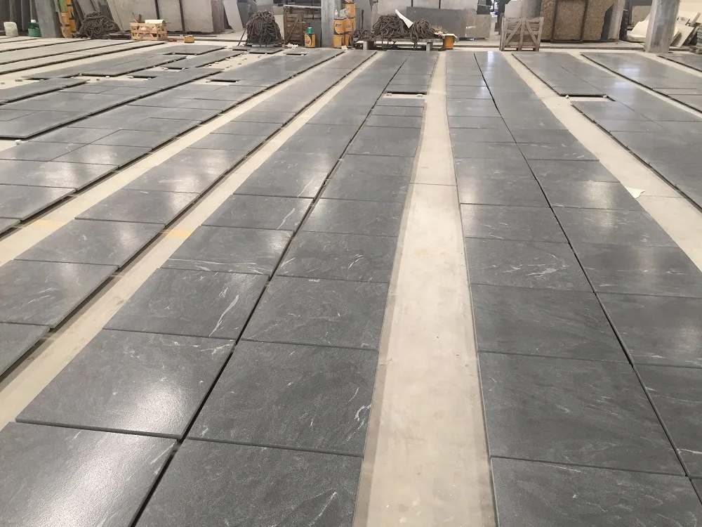 Luxury Black Granite Flooring Pavers Virginia Mist Granite Tiles
