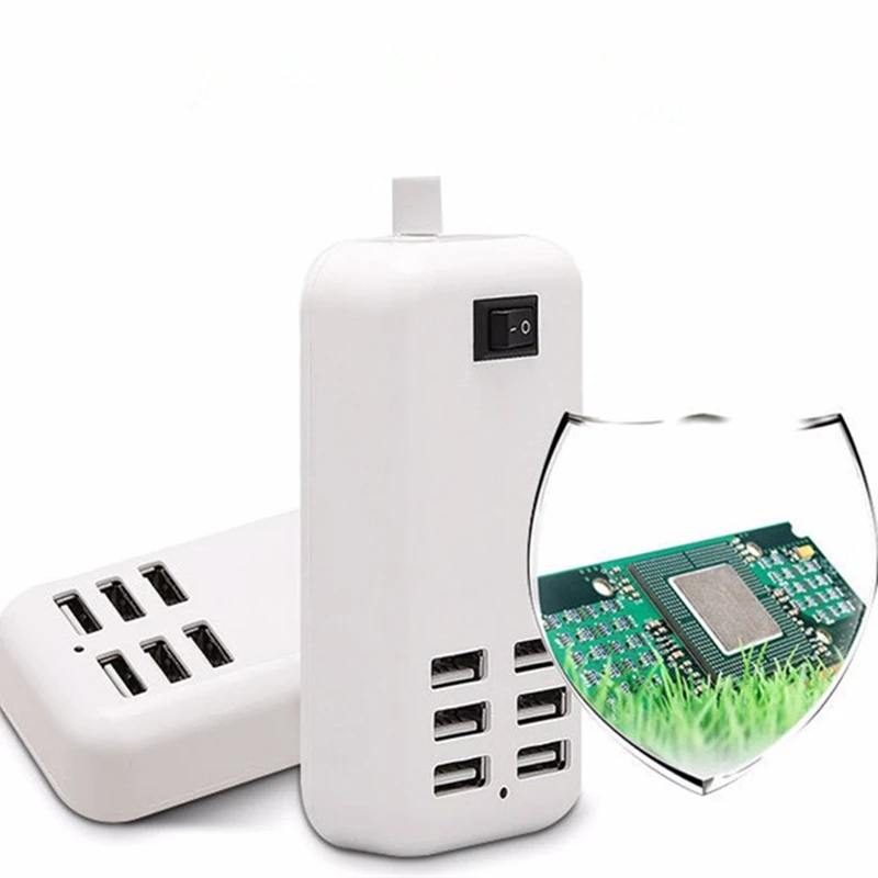 Несколько 20 Вт 6 USB порт настенное зарядное устройство Smart (умное) EU (евро) штепсельная вилка американского стандарта быстрой зарядки Автомобильный адаптер для Iphone Android телефон планшет