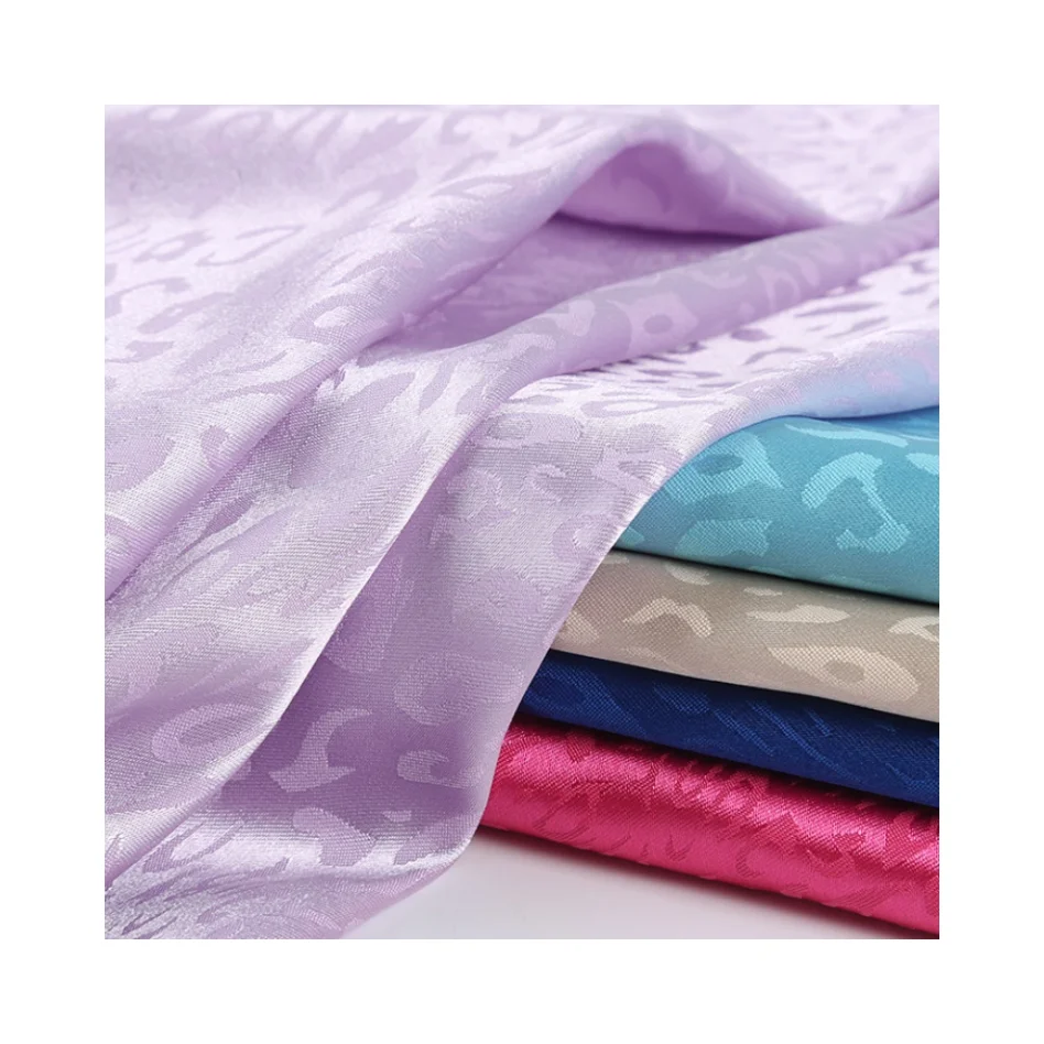 high quality Leopard print jacquard fabric for CHIFFON dress skirt dress lingerie for women