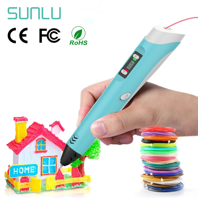 SUNLU rechargeable 3d printing pen set with filament drawing pen for kids art dropshipping 3d pen