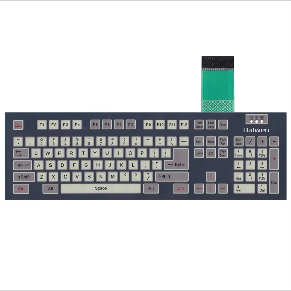 Factory direct push button front control panel overlay silk screen printing membrane switch