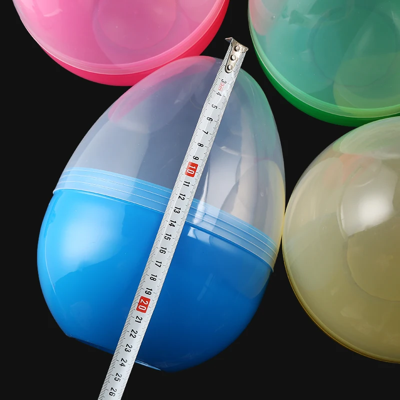 High Quality Eco-friendly PP Candy Colorful Gashapon 175*235mm Egg Shape Empty Plastic Capsules Balls Toys for Vending Machine