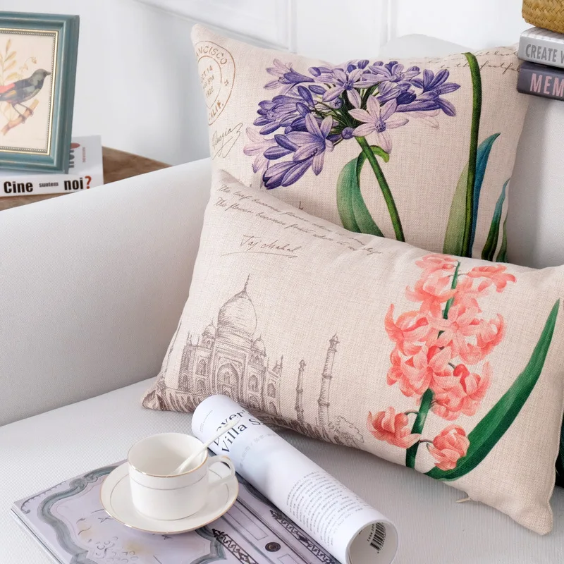 High Quality pillow cover Luxury country flower And bird  Cushion Cover Throw Pillows For Home Decor