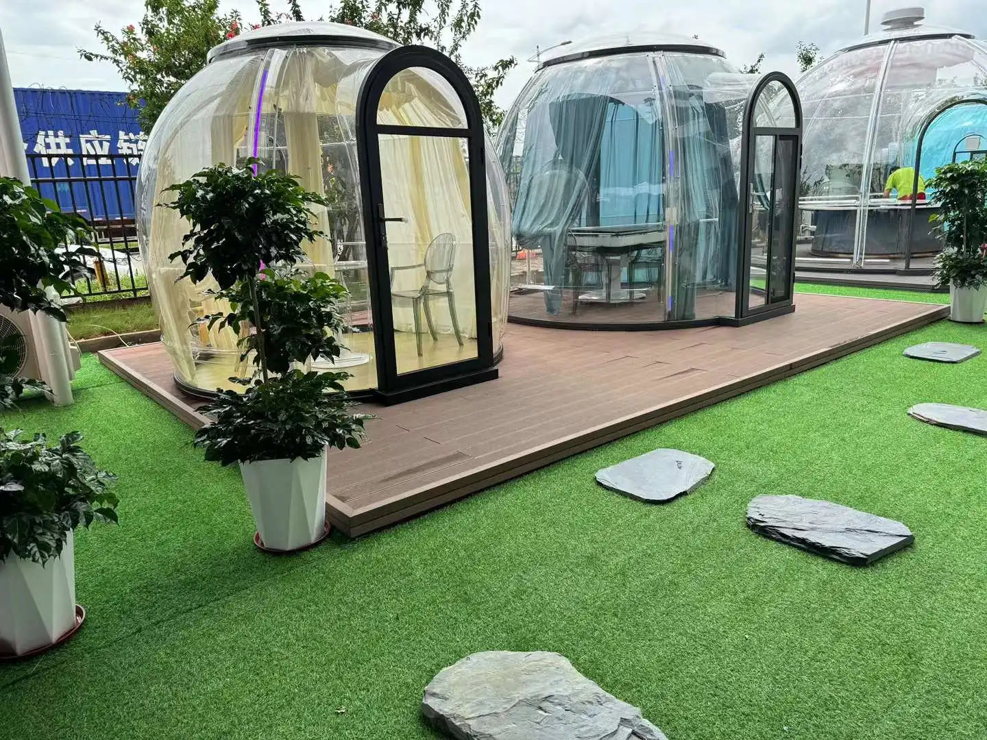 Detachable 3.5 diameter bubble room starry sky room dome tents Outdoor luxury hotel tents Capsule House mini greenhouse