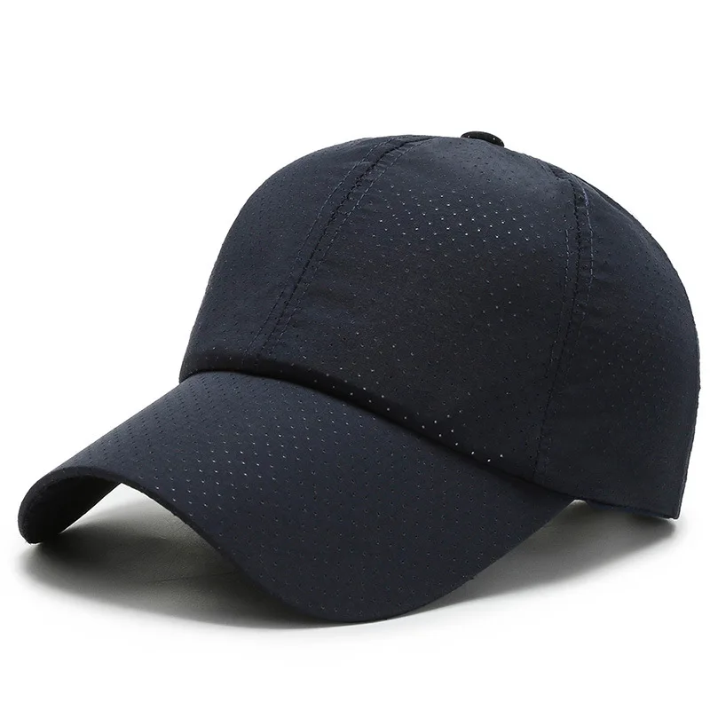 Summer breathable mesh baseball cap quick drying hats for men blue gray hat sports cap blank cap sport