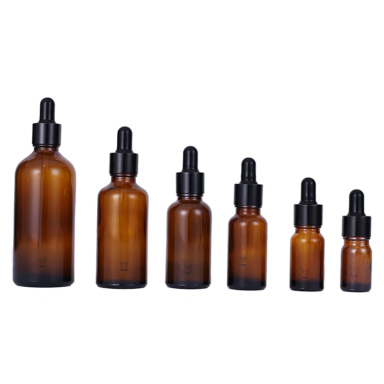 cosmetic packaging 10ml 15ml 20ml 50ml 100ml frosted amber essential oil glass dropper bottles 30 ml glass jar with bamboo lid