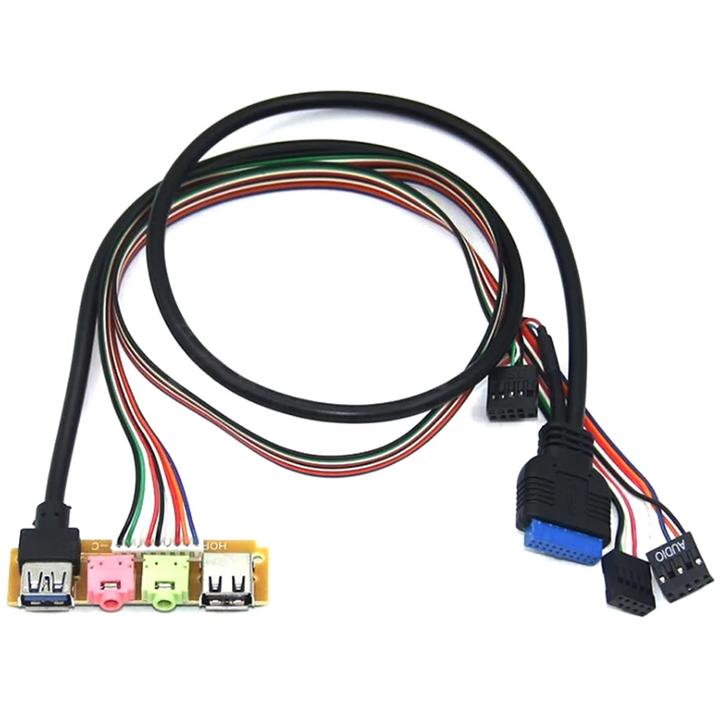USB 2.0 3.0 Port Chassis PC Computer Case Front Panel USB Audio Replace Cable 70cm