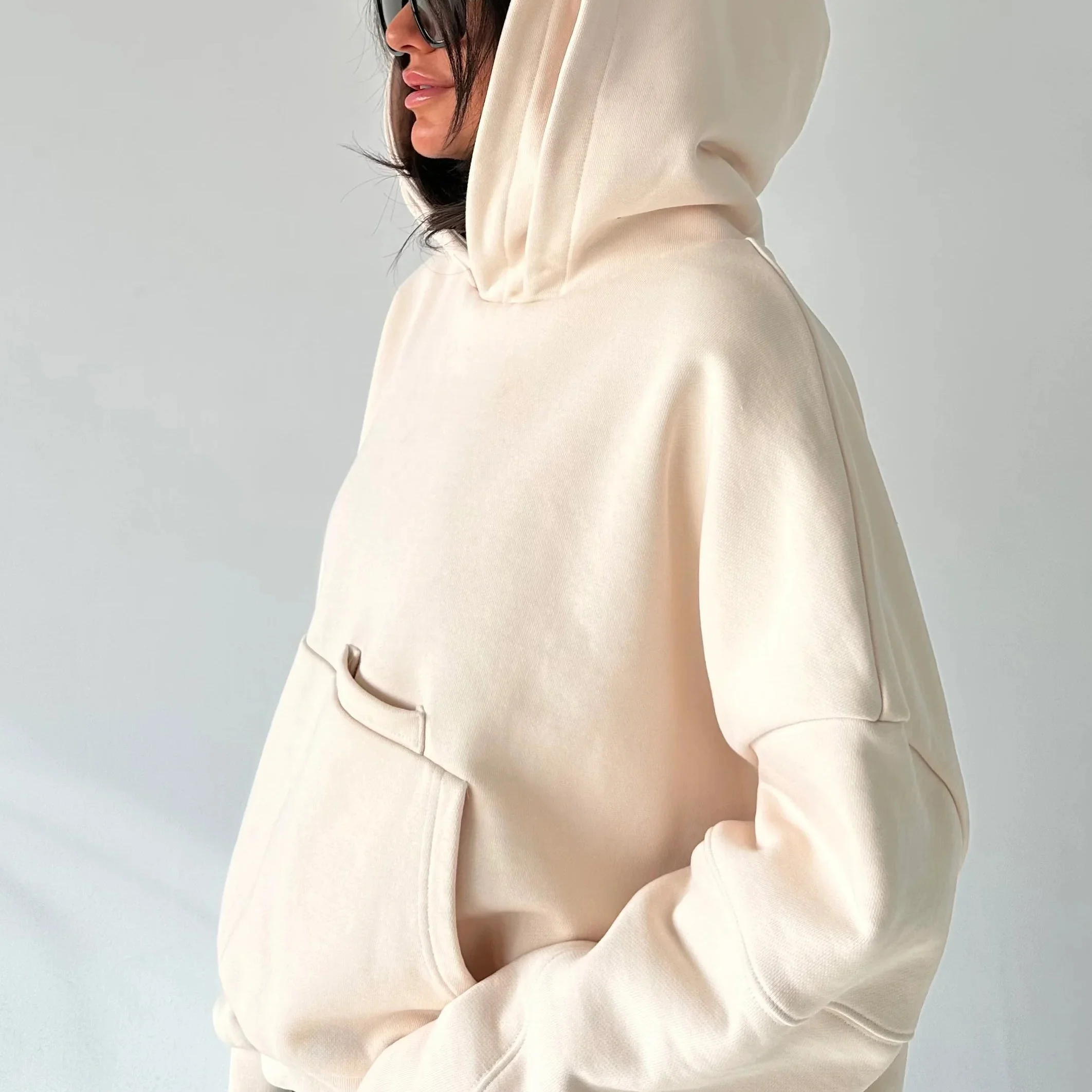 Custom Manufacturer Cotton Thick Women 500 Gsm 3D 500Gsm Puff Print Hoodie