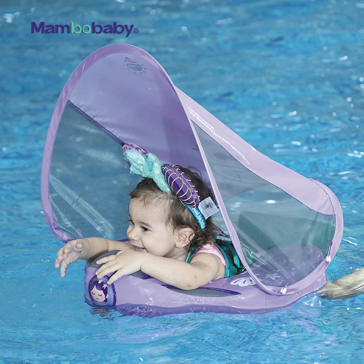 Wholesale Mambobaby Mermaid Summer Water Bathtub Swimming Pool Non Inflatable Chest Float For Baby Kids With Seat