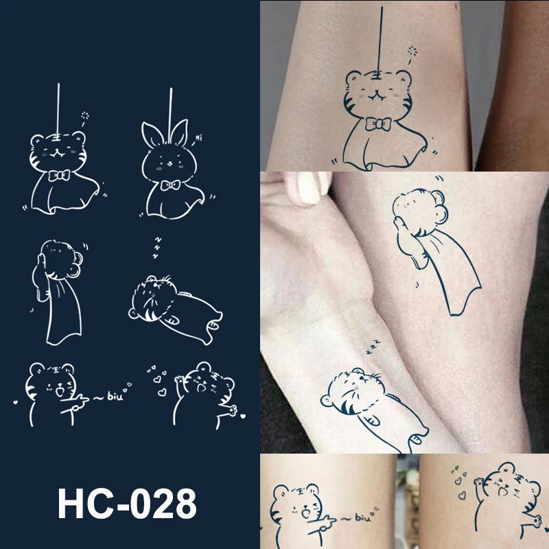 HC 001-512 Long Lasting Herbal Juice Temporary Tattoo Supplier Body Flower INS Tattoo Waterproof Permanent Juice Tattoo Sticker