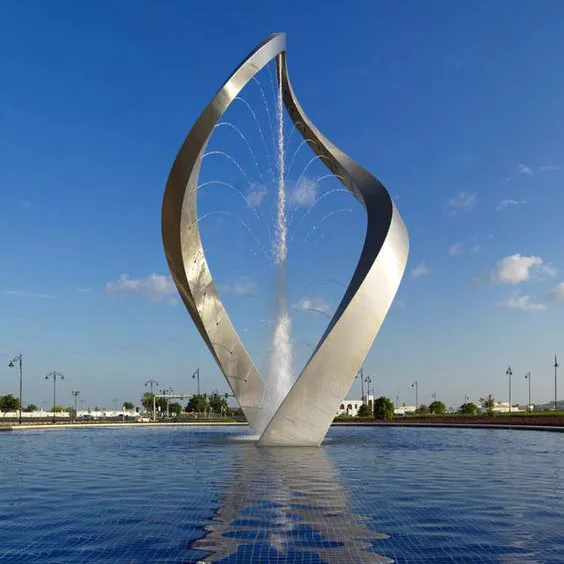 Modern Garden Pool Stainless Steel Three-Story Tower Water Fountain