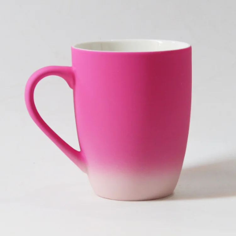 factory cheap food safe spray colorful soft touch ceramic coffee mugs with custom logo for gift promotion
