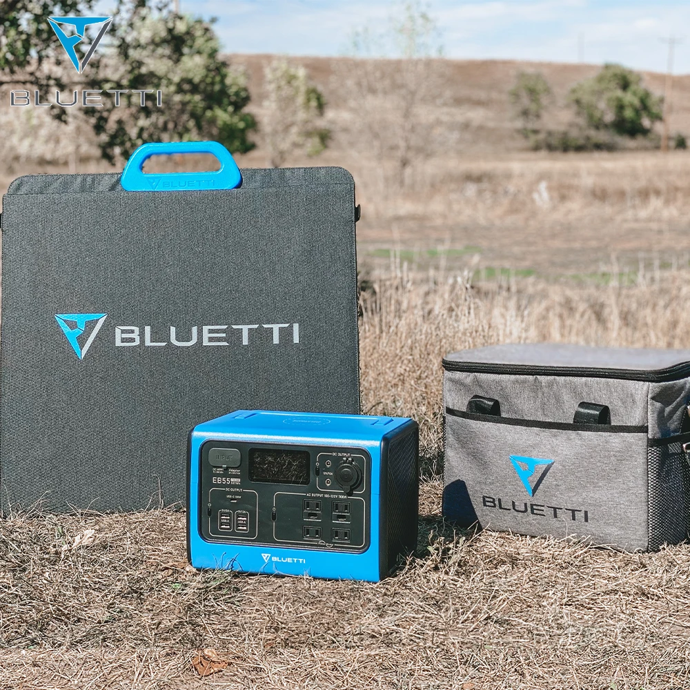 Bluetti EB55 + PV120 батарея солнечные панели Lifepo4 Быстрая зарядка лучший портативный солнечный генератор