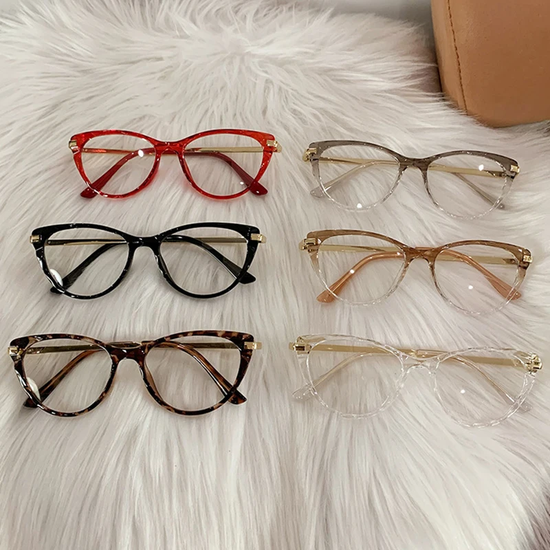 Photochromic Cat Eye Anti Blue Light 2024 Newest Women Men Glasses Wholesale Photochromic Blue Light Glasses Lens 2024