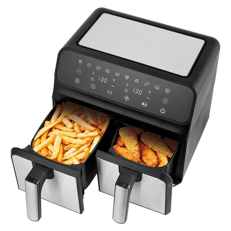 Toppdo высокое качество 8l 9l Электрический Воздушный Фрайер 8 9 л литр фритюрницы de aire фритюрница цифровой на газовом топливе airfryer воздуха с двумя
