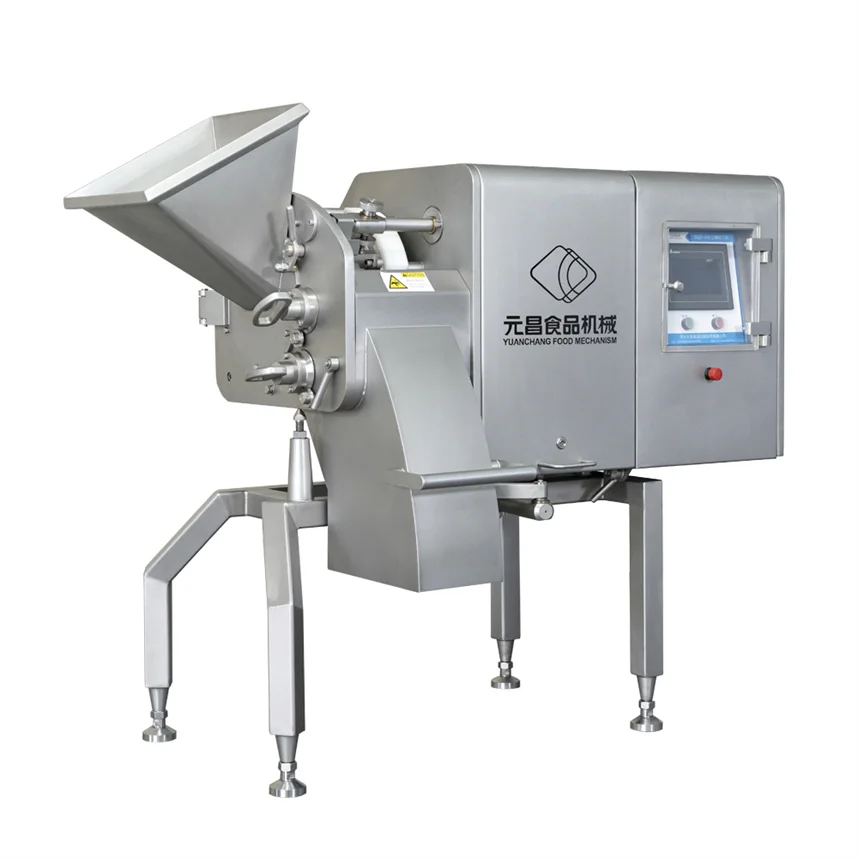 High Efficiency Automatic Frozen Beef Cube Cutter Centrifugal cutting machine  Meat Dicer Machine